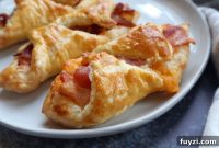 Cheese and Bacon Puff Pastry Turnovers Recipe