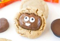 Pumpkin Peanut Butter Cookies with Reese’s Cups