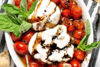 Roasted Tomatoes with Burrata and Balsamic Glaze
