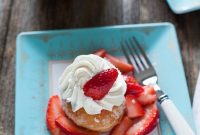 Strawberry Shortcakes with Fried Donuts