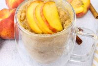 Quick Microwave Peach Mug Cake for One