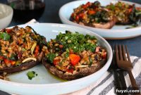 Vegetarian Stuffed Portobello Mushrooms Recipe