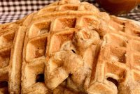 Fluffy Homemade Cinnamon Applesauce Waffles Recipe