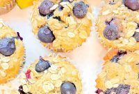Banana Blueberry Oatmeal Muffins Recipe