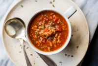 Classic Stuffed Pepper Soup Recipe with Ground Beef and Rice