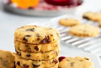 Buttery Cranberry Orange Shortbread Cookies Recipe