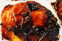 Sticky Peach Glazed Chicken Thighs Recipe