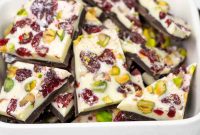 Double Chocolate Bark Recipe with Cranberries and Pistachios