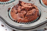 Fudgy Double Chocolate Zucchini Muffins