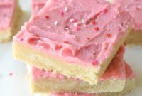 Chewy Sugar Cookie Bars Recipe with Vanilla Frosting