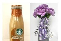 Upcycle a Glass Bottle into a Silver Glitter Vase