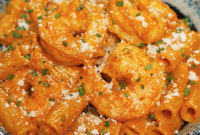 Creamy Spicy Shrimp Pasta Recipe with Garlic Butter