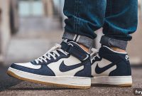 Nike Air Force 1 Mid Denim Gum Sneakers