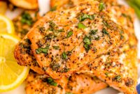 Air Fryer Lemon Garlic Salmon Recipe