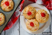 Coconut Rum Malibu Muffins with Pineapple Glaze Recipe