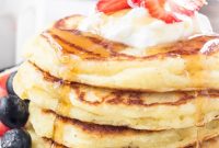 Fluffy Lemon Pancakes Recipe with Zesty Glaze