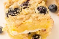 Blueberry Lemon Bars with Buttery Shortbread Crust