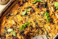 Tuscan Chicken and Quinoa Bake: Postpartum Freezer Meal (GF, DF)