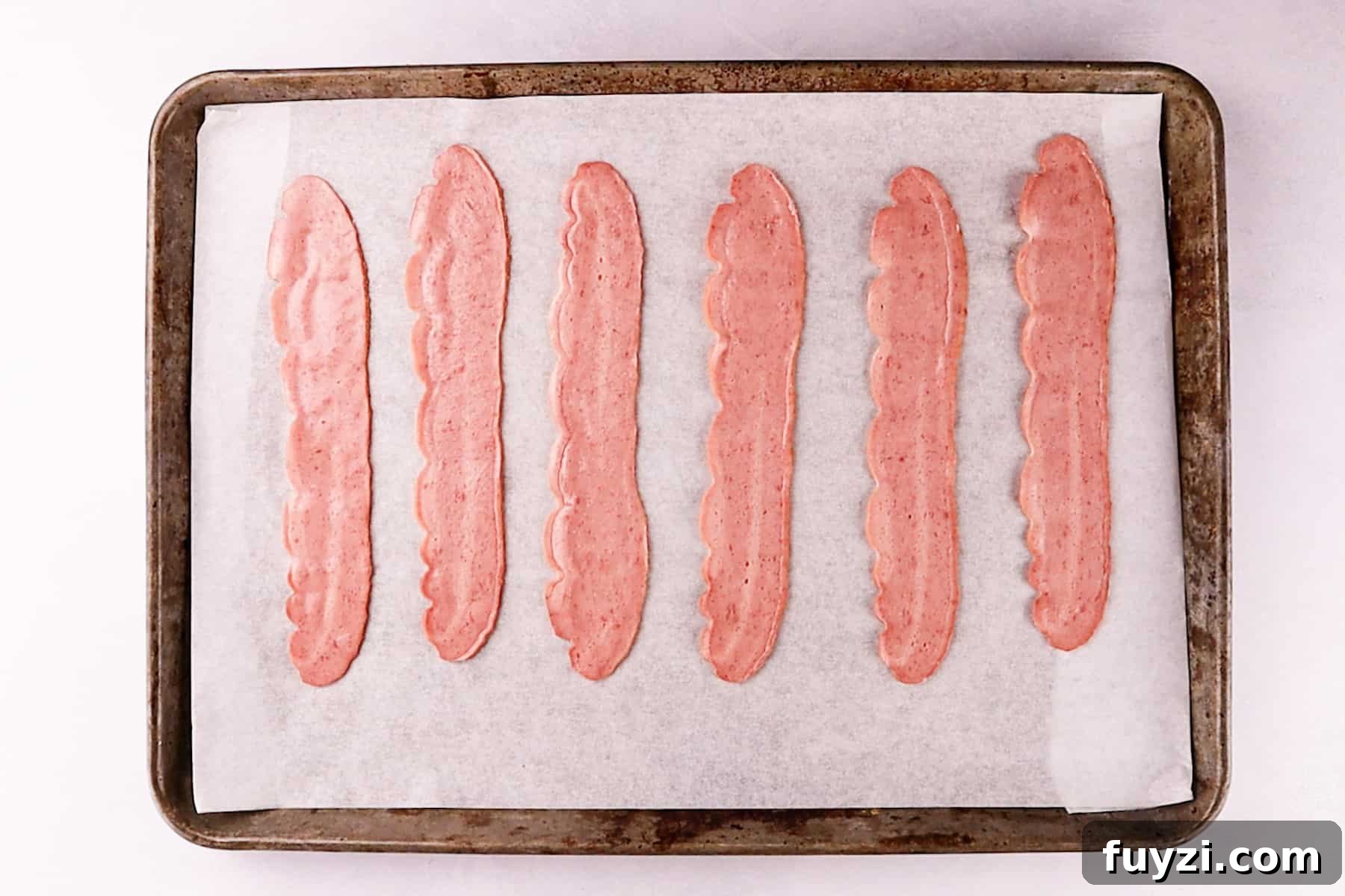 Crispy Oven-Baked Turkey Bacon 3 Butterball Turkey Bacon before baking