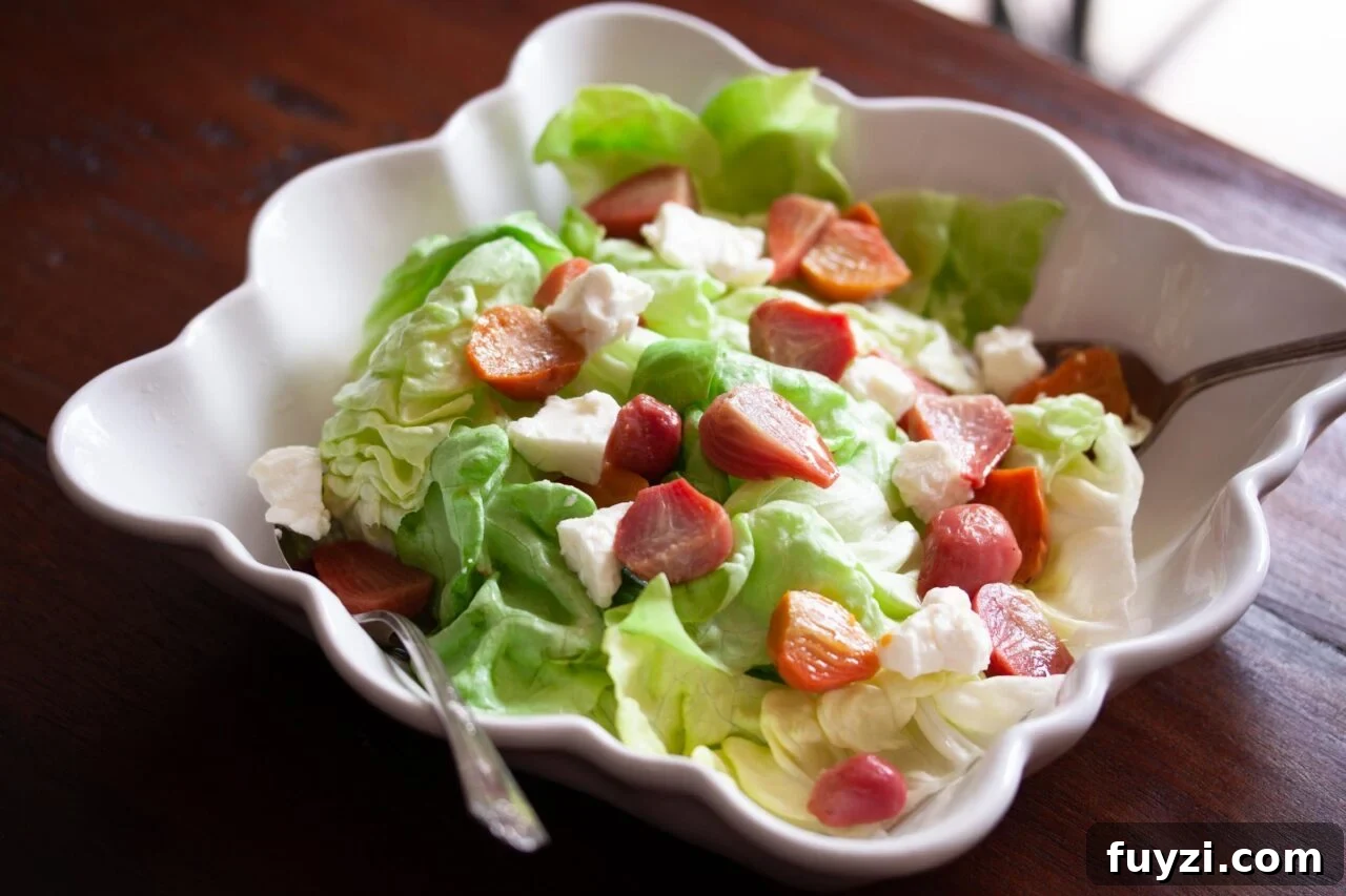 roasted beet with onion salad
