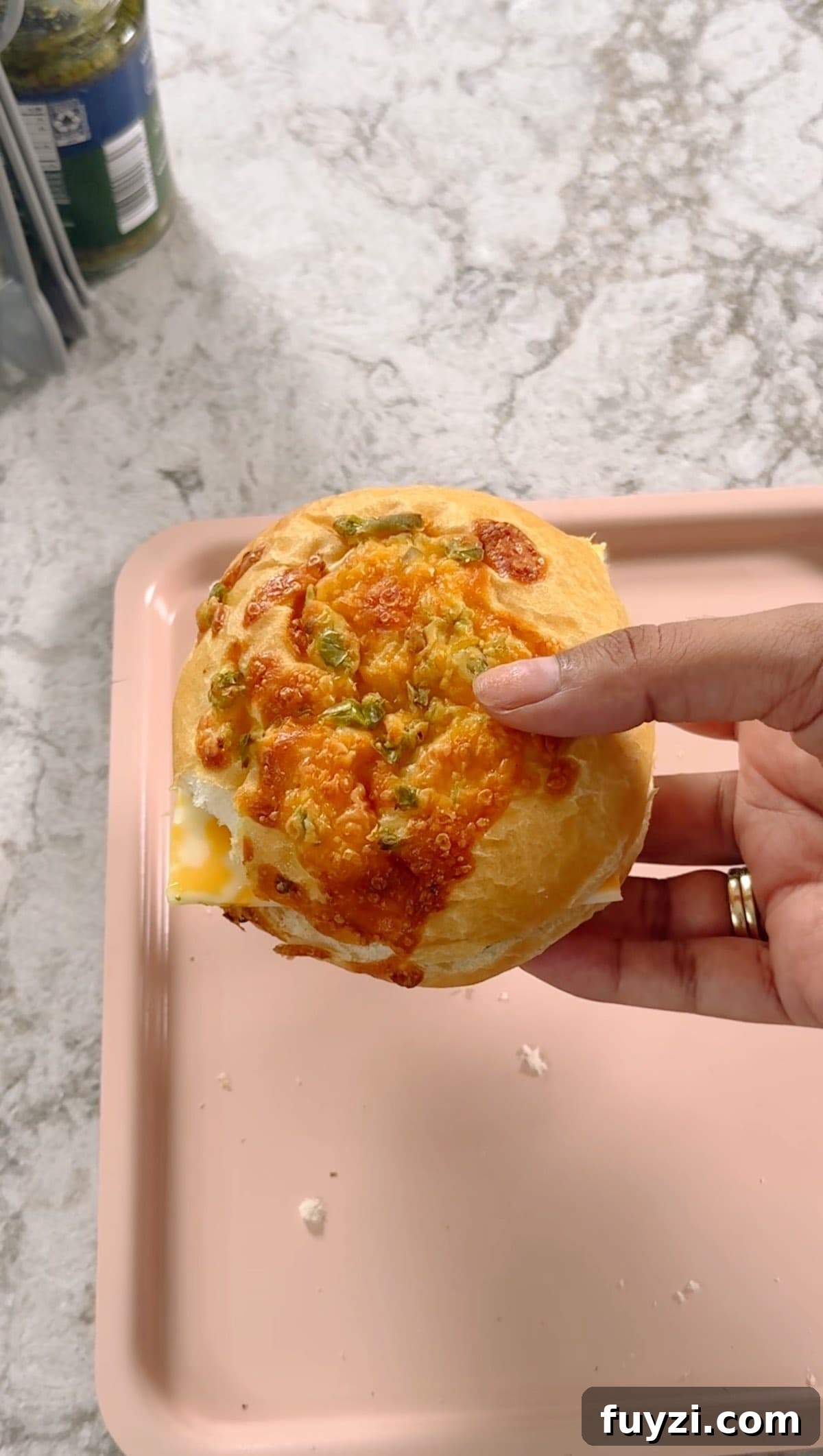 pesto, egg, and cheese freezer breakfast sandwiches