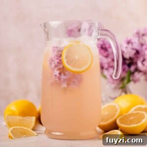 pitcher of lilac lemonade thumbnail
