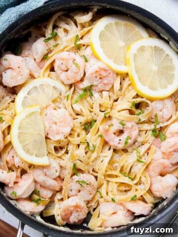 One Pot Lemon Garlic Shrimp Pasta