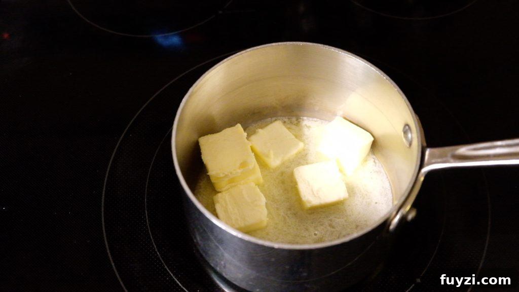melt butter in saucepan