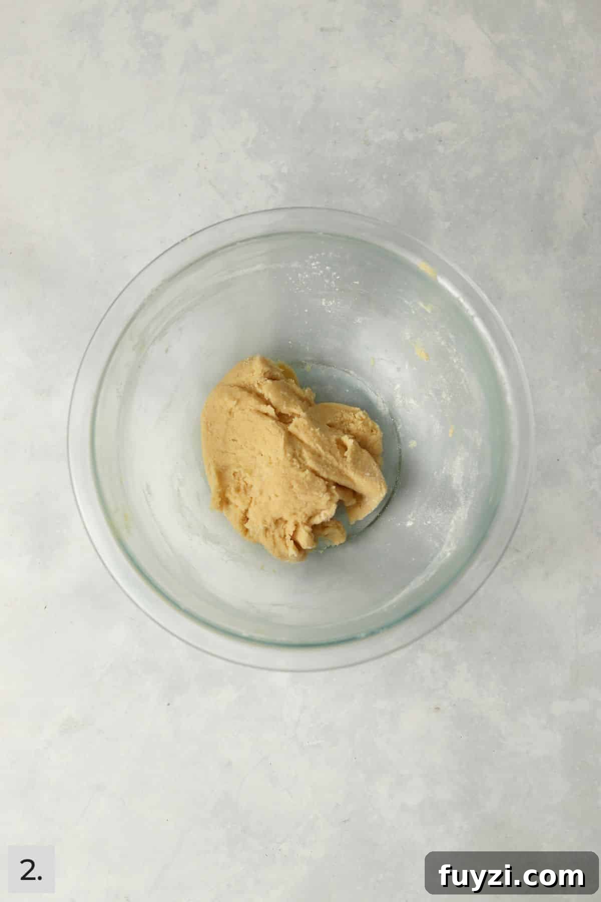 Small batch of snickerdoodle cookie dough in a mixing bowl.