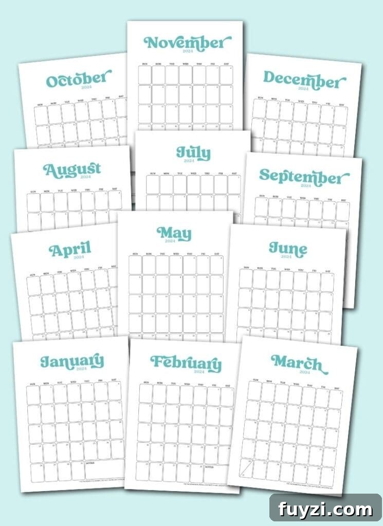 All 2024 calendars preview