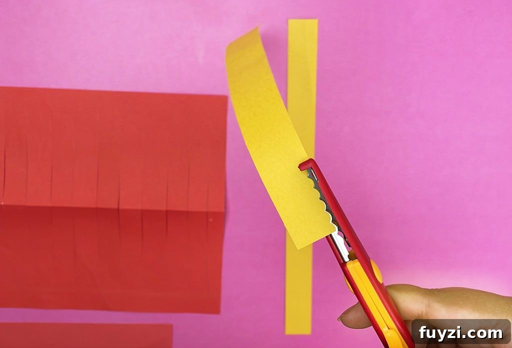 How to Make a Hanging Paper Lantern 11 Two decorative strips