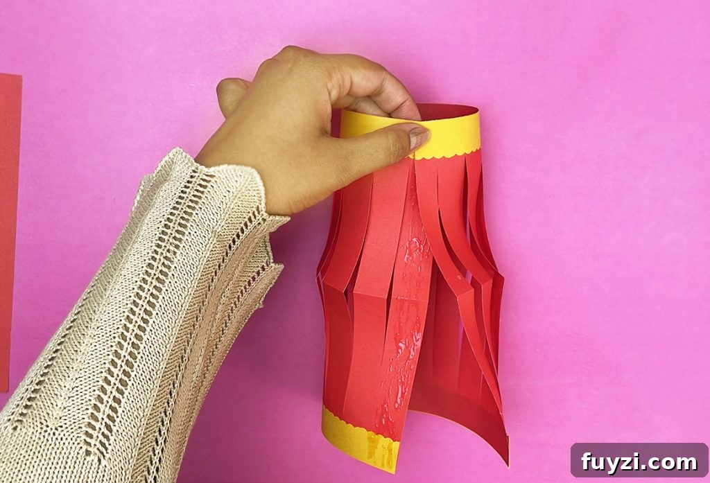 How to Make a Hanging Paper Lantern 15 Side view of lantern