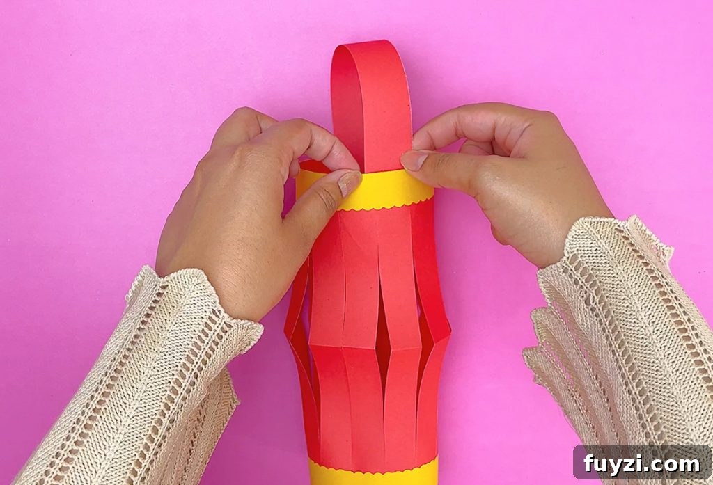 How to Make a Hanging Paper Lantern 19 Lantern with handle