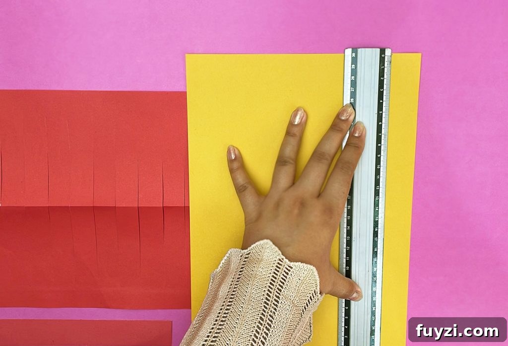 How to Make a Hanging Paper Lantern 8 Cut decorative strips