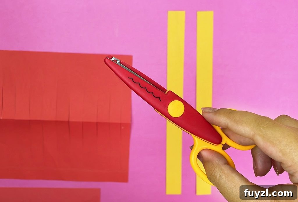 How to Make a Hanging Paper Lantern 10 Decorative edge close-up