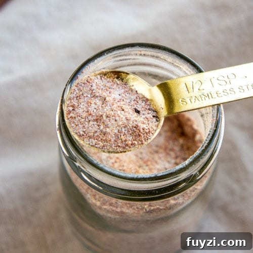 seasoned salt on a teaspoon