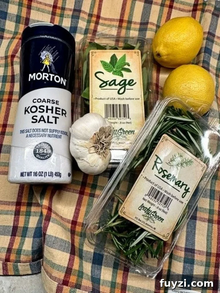 ingredients need for farmhouse herb salt