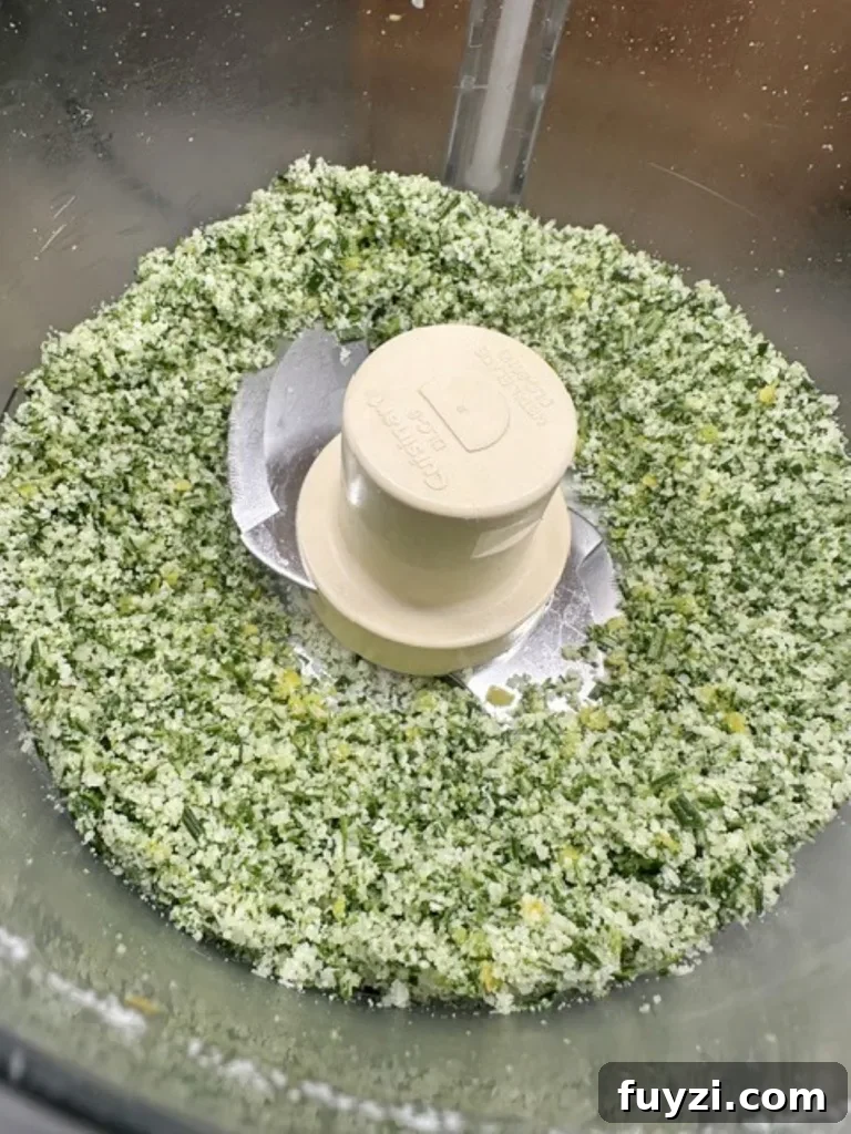 finished farmhouse herb salt in food processor