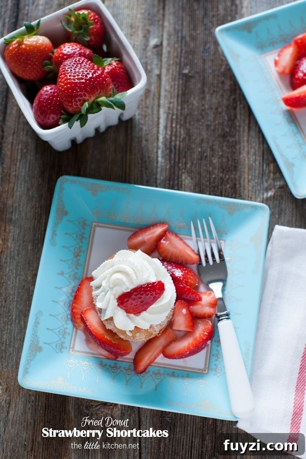 Strawberry Shortcake Donuts from thelittlekitchen.net