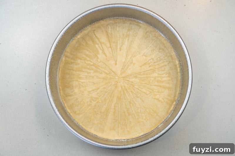 Prepping the pan