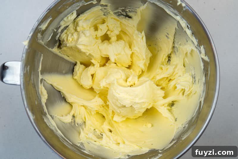 Whisking the cream cheese & butter