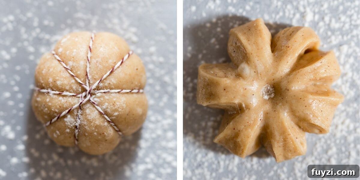 top view photos of different shapes of dough for doughnuts