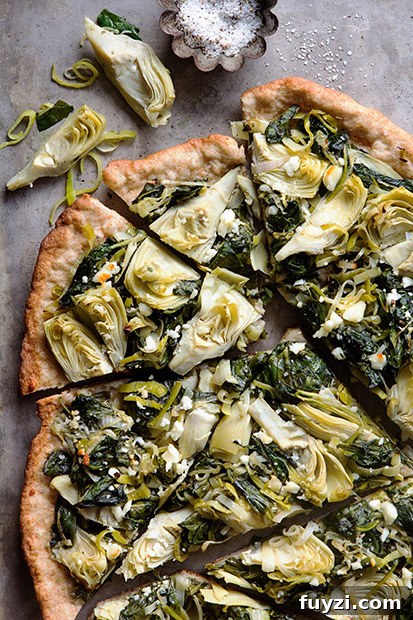 Spinach Artichoke Flatbread via Bakers Royale