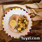 Lemon Salmon with Spicy Roasted Cauliflower