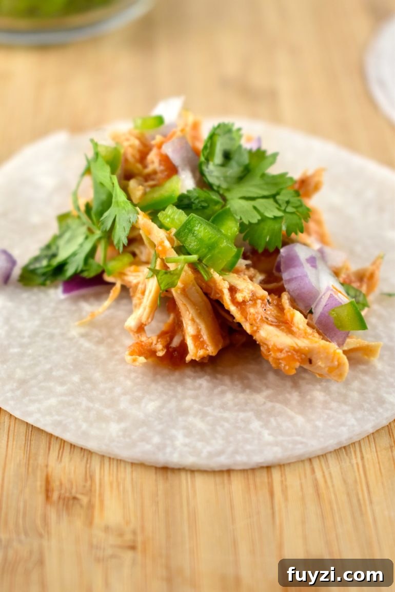 Jicama Tortilla Chicken Tacos