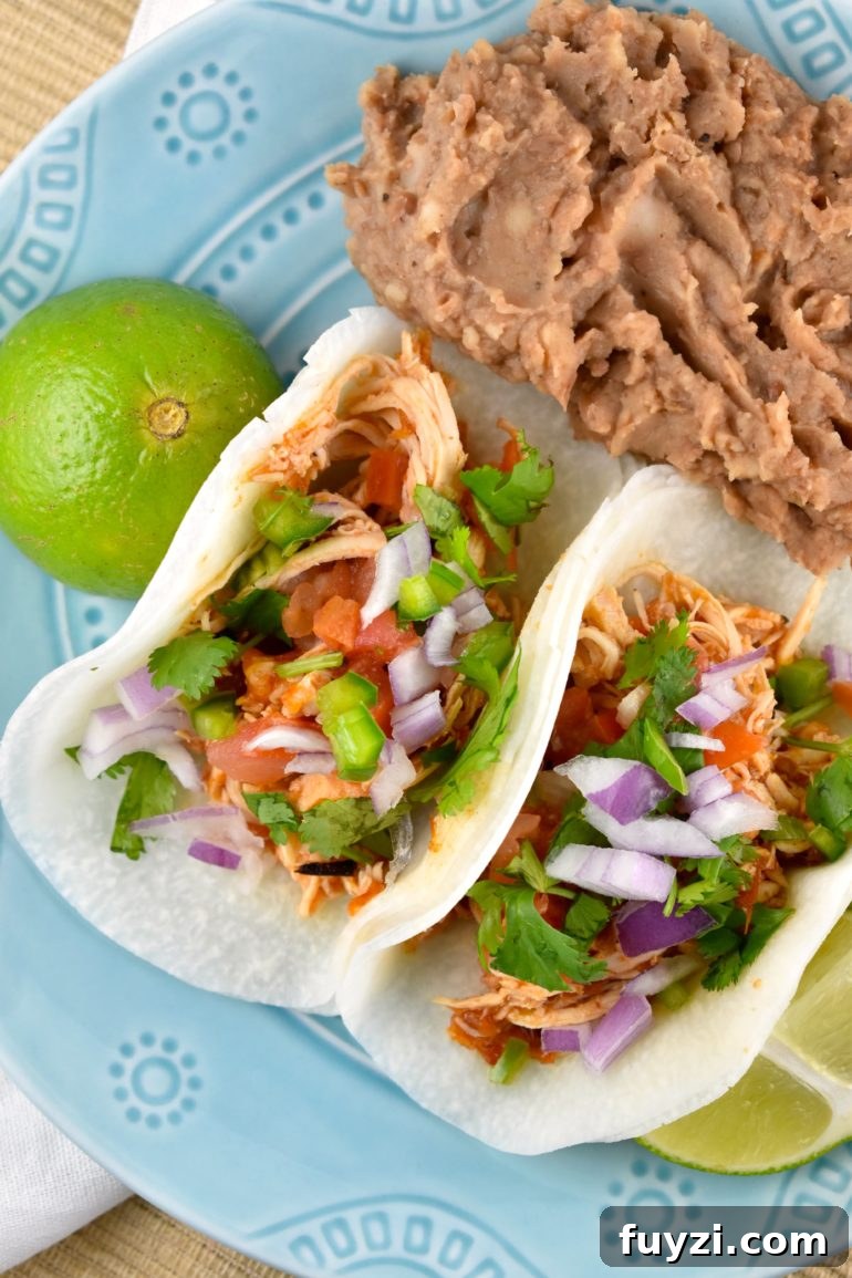 Jicama Tortilla Chicken Tacos