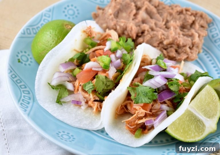 Jicama Tortilla Chicken Tacos