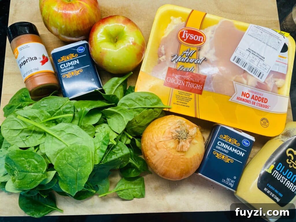 ingredients for the chicken dish