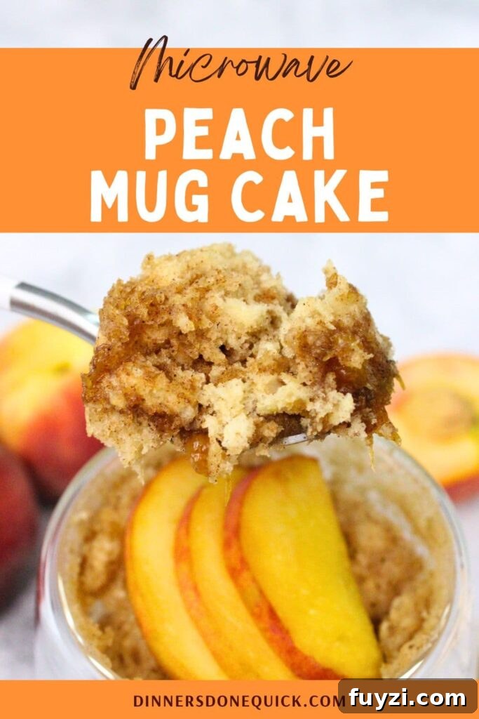 peach mug cake recipe dinners done quick pinterest