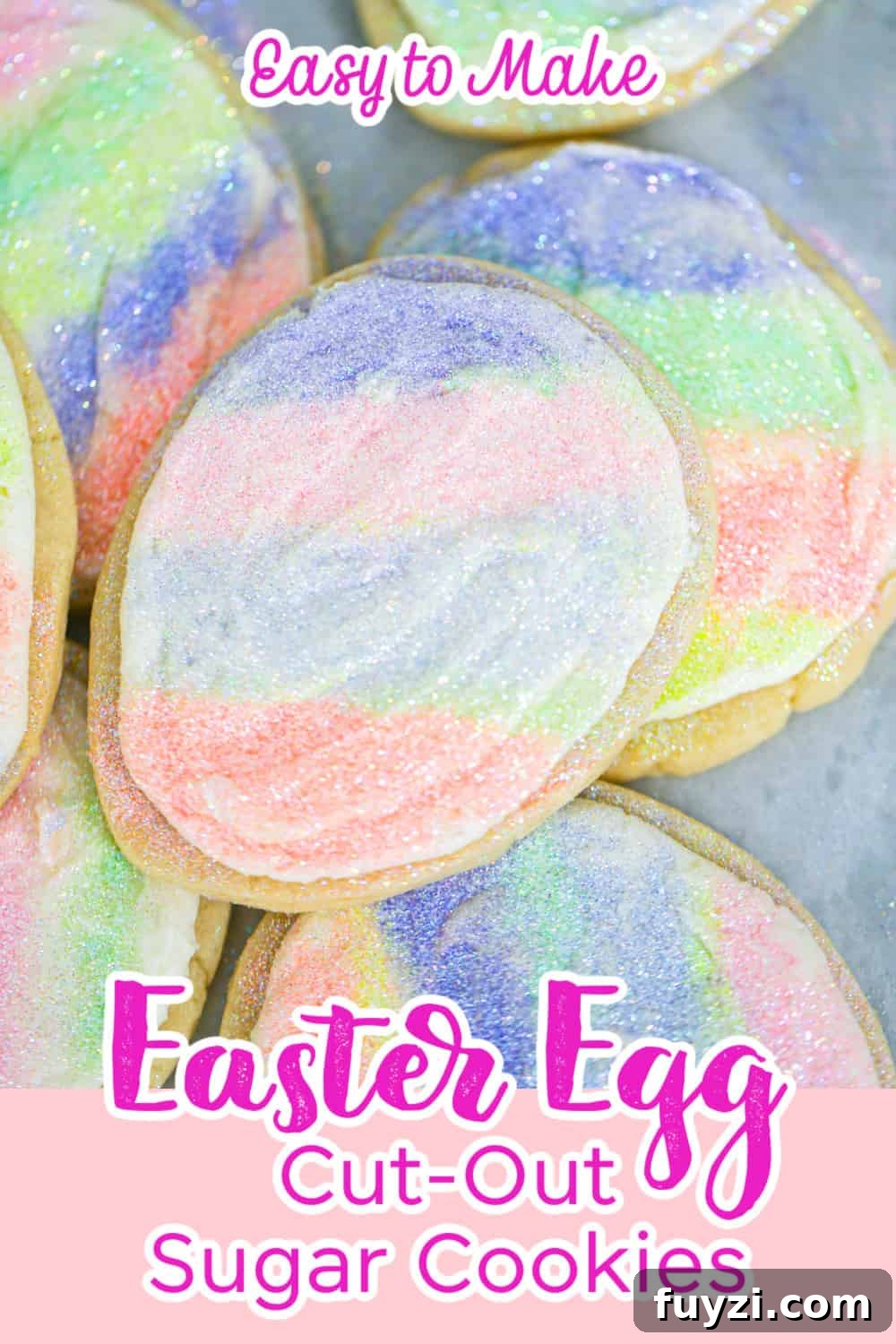 Easter Egg Cut-Out Sugar Cookies